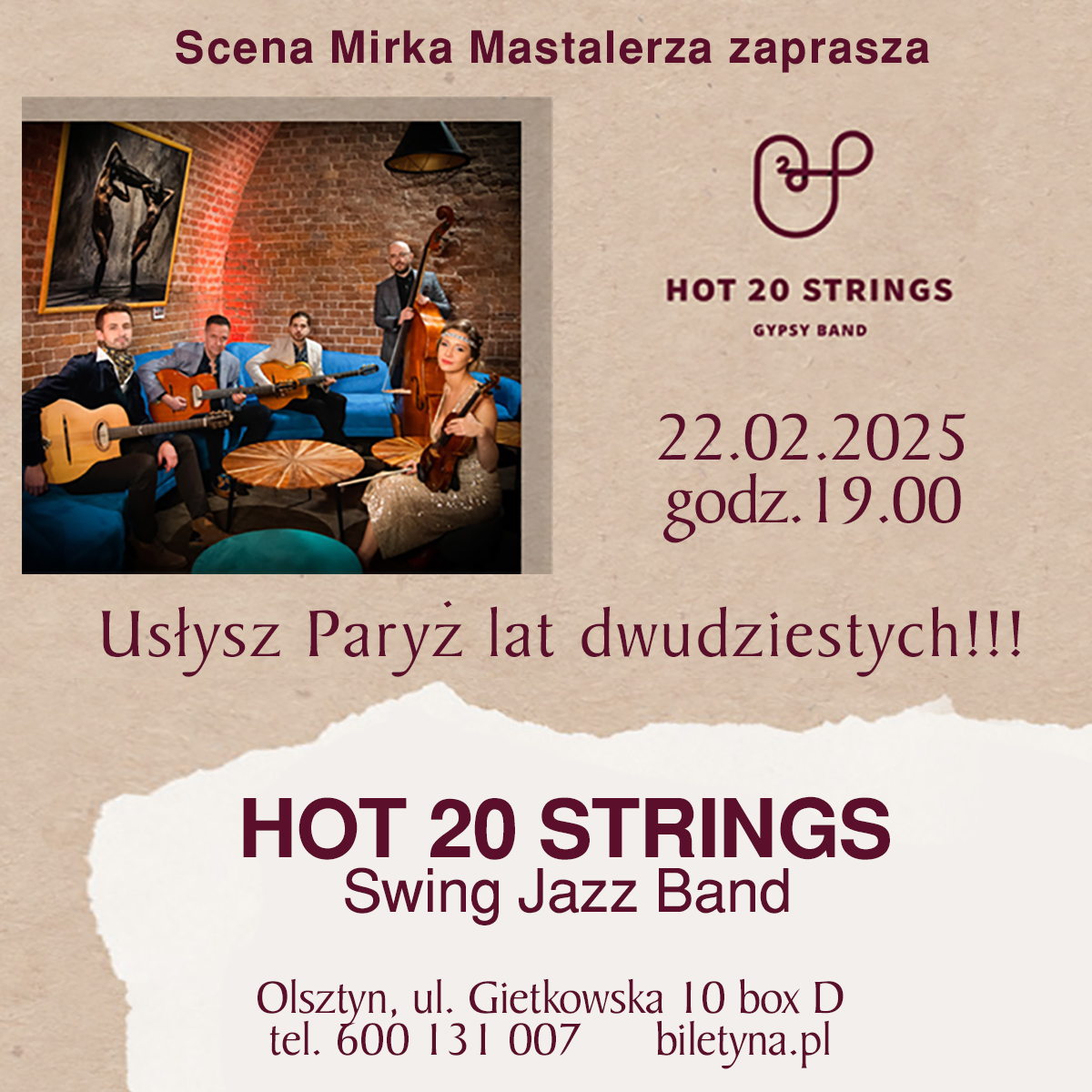 Read more about the article Hot 20 Strings Gypsy Band „Usłysz Paryż lat 20-tych”