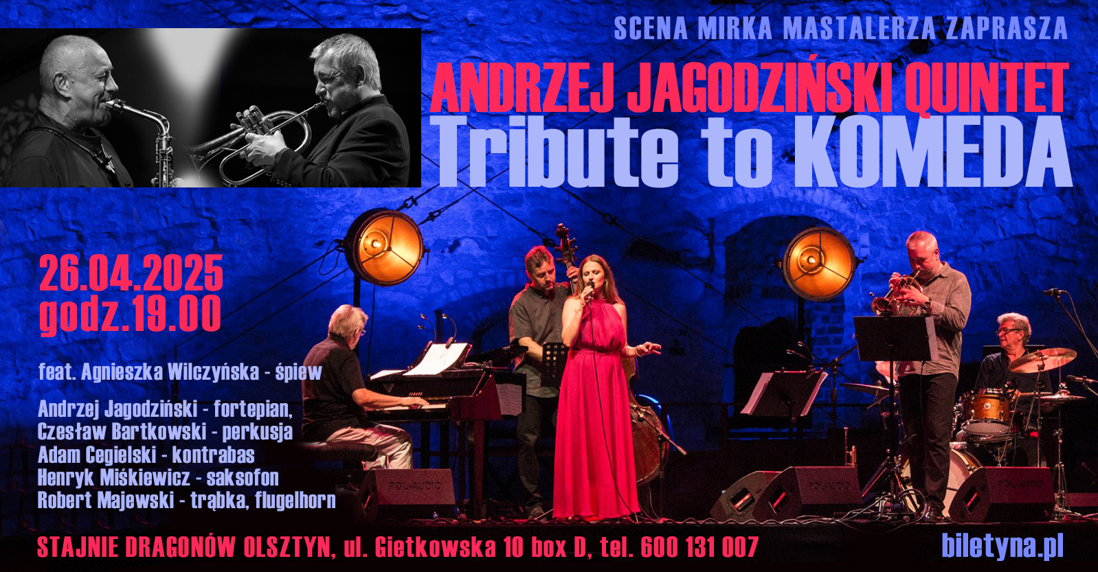 Read more about the article Andrzej Jagodziński Quintet feat. Agnieszka Wilczyńska – Tribute to Komeda